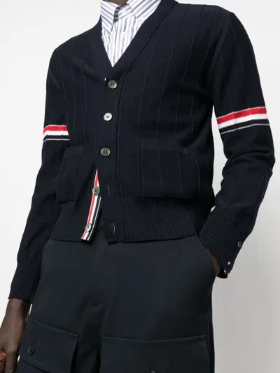 Thom Browne Rib Stitch Wool Cardigan