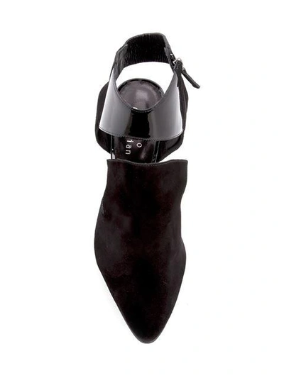 Studio Chofakian Slingback Mules - Black In Black