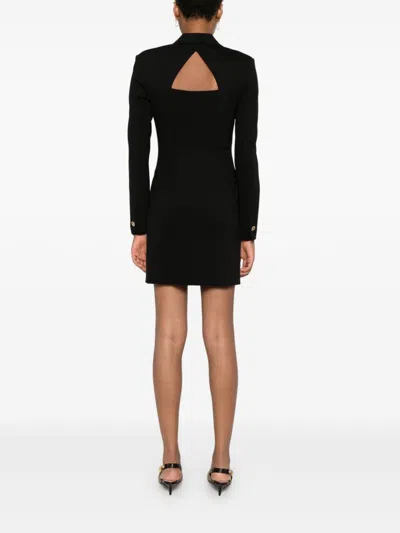 Twinset Twin-set Black Double-breasted Thigh-length Coat