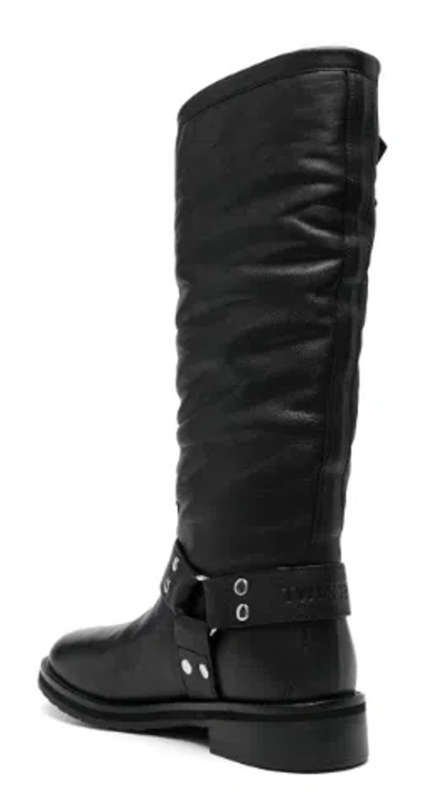 Twinset Twin-set Knee-high Black Leather Boots