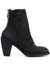 GUIDI zipped ankle boots,CANVAS100%