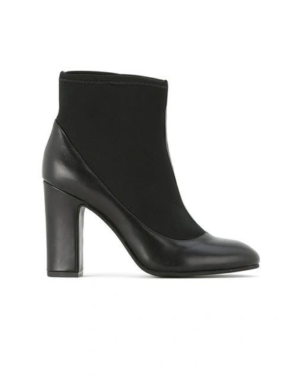 Sarah Chofakian Panelled Boots In Black