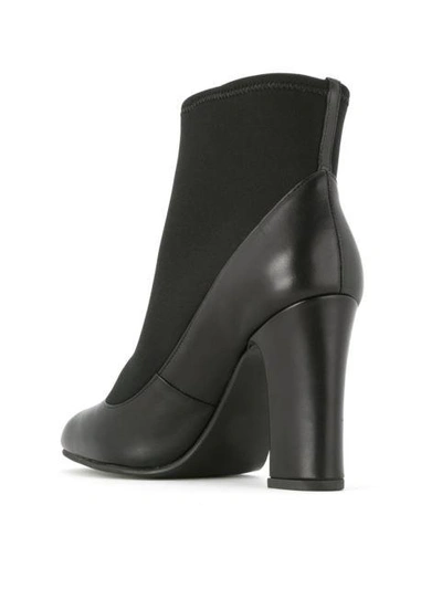 Sarah Chofakian Panelled Boots In Black