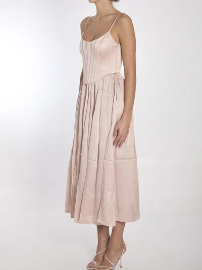 Zimmermann Corset Midi Dress In Pink