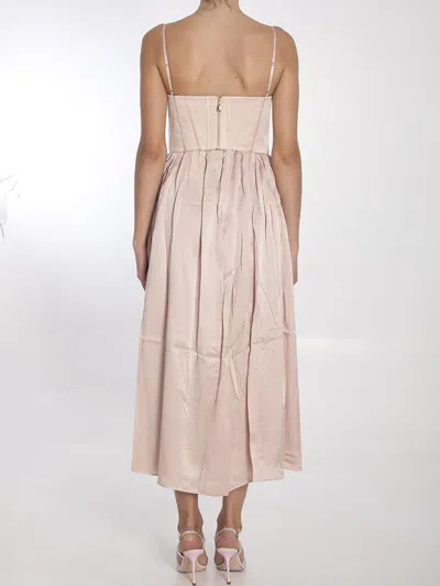Zimmermann Corset Midi Dress In Pink