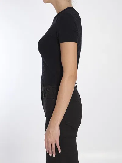 Alexander Wang Jacquard Logo T-shirt In Black