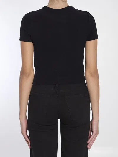 Alexander Wang Jacquard Logo T-shirt In Black