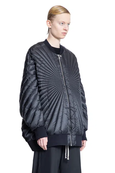 Rick Owens Woman Black Jackets In Black