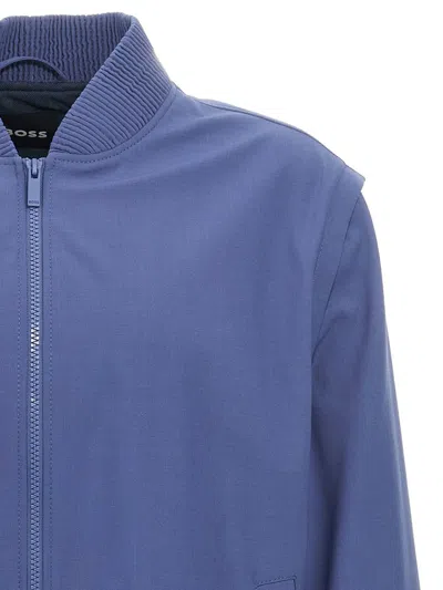 Hugo Boss Light Blue Hanry Pad Jacket In Blue