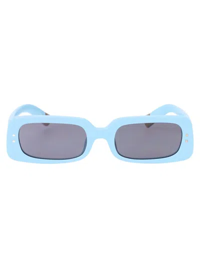 Jacquemus The Azzuro Rectangular Sunglasses In Blue