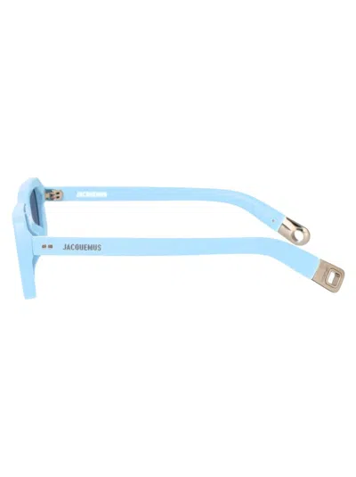 Jacquemus The Azzuro Rectangular Sunglasses In Blue