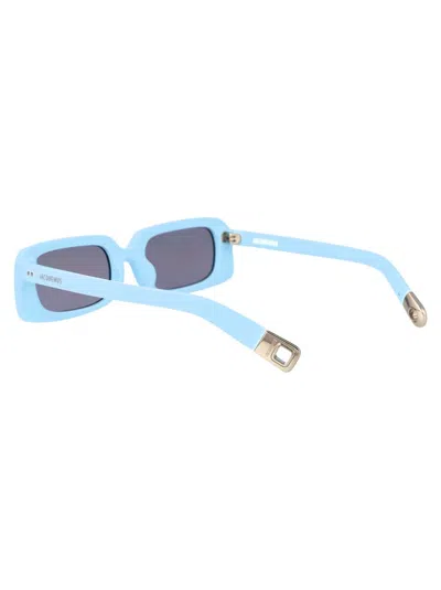 Jacquemus The Azzuro Rectangular Sunglasses In Blue