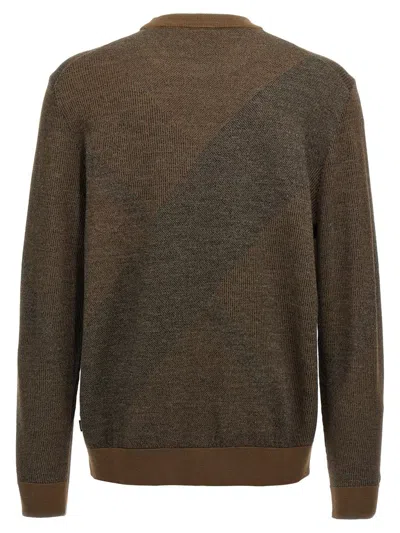Hugo Boss Brown H Eclaus Sweater In Green