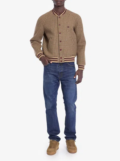 Celine College-style Jacket With Embroidered Detail In Tan