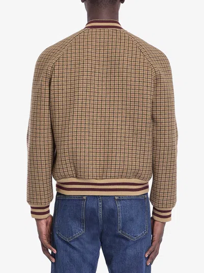 Celine College-style Jacket With Embroidered Detail In Tan