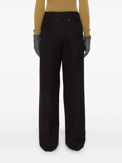 Shop Fendi Wide Leg Wool Trousers In Purple