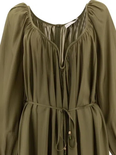 Shop Zimmermann Acacia Maxi Dress In Green