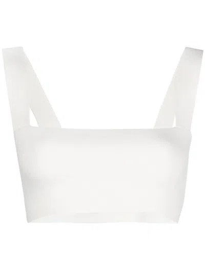 Victoria Beckham Vb Body Strap Bandeau Top In White