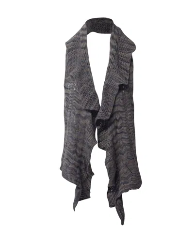 Missoni Knitted Shawl In Grey Cashmere In Grey