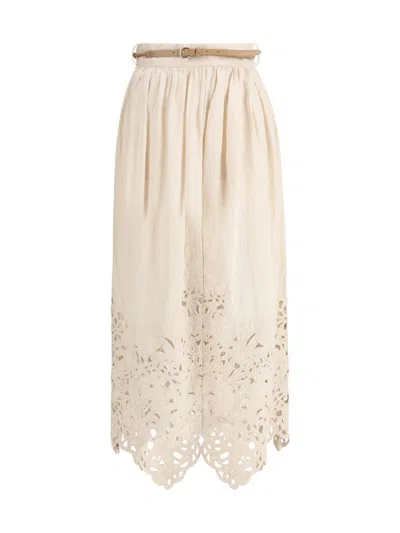 Shop Zimmermann Skirts In Beige