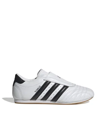 Adidas Originals Taekwondo Sneaker Quilted Rubber Sole Stripes In White