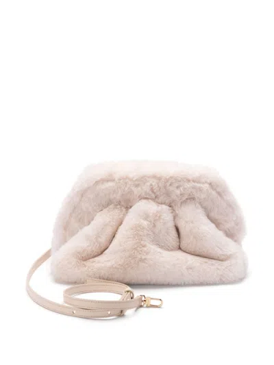 Themoire' `tia Fur` Clutch Bag In White