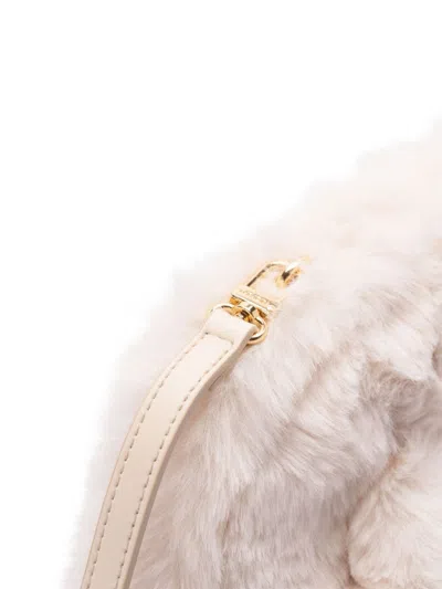 Themoire' `tia Fur` Clutch Bag In White