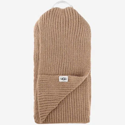 Ugg Chunky Rib Scarf In Brown