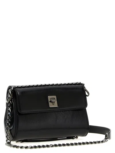 Valentino Small Rectangular Shoulder Bag With Chain Strap In Black