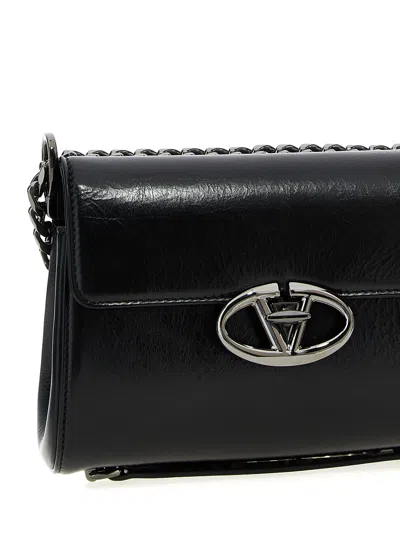Valentino Small Rectangular Shoulder Bag With Chain Strap In Black