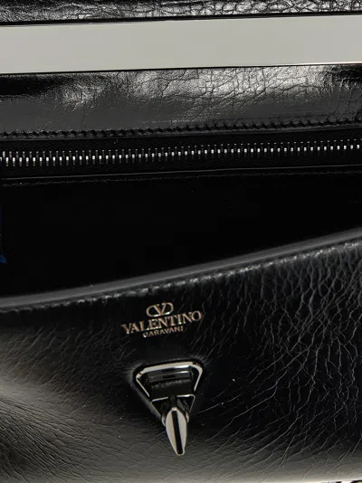 Valentino Small Rectangular Shoulder Bag With Chain Strap In Black