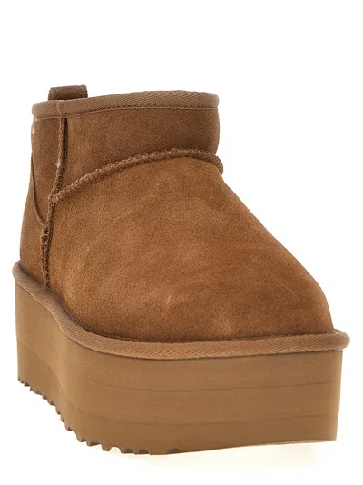 Ugg 'classic Ultra Mini Platform' Ankle Boots In Brown