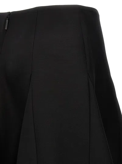 Valentino Crepe Couture Wool-blend Midi Skirt In Black