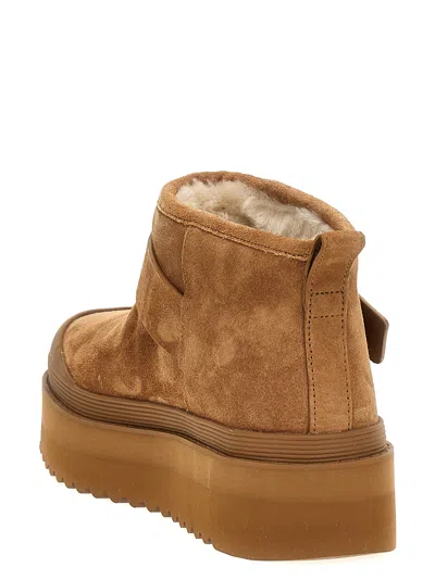 Tory Burch 'mellow Shearling Platform' Ankle Boots In Multi