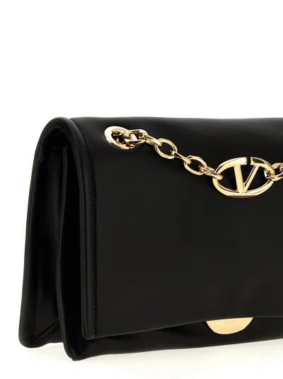 Valentino Garavani  Garavani 'v Logo Chain' Shoulder Bag In Black