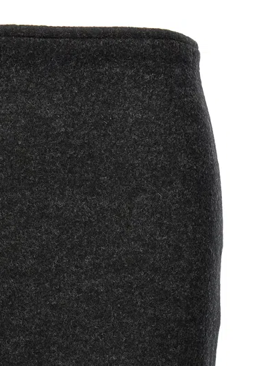 Victoria Beckham Padded Tube Detail Skirt In 灰色的