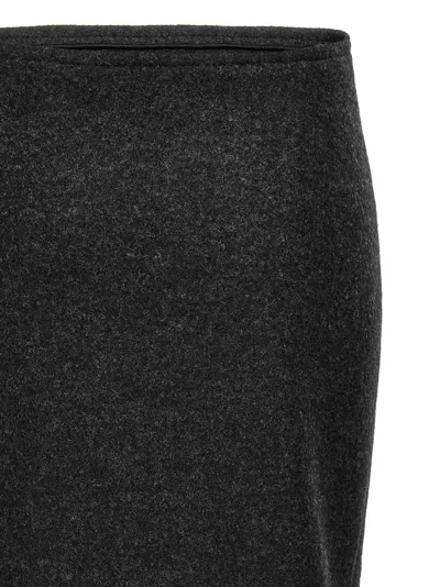 Victoria Beckham Padded Tube Detail Skirt In 灰色的