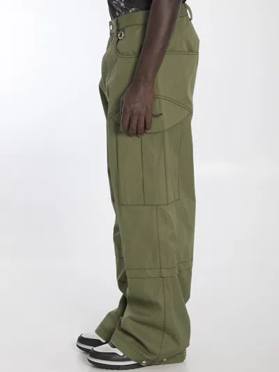 Off-white Off White Men Cargo Pants In Cotton In Green