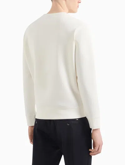 Emporio Armani Men's Logo Cotton Sweatshirt In White