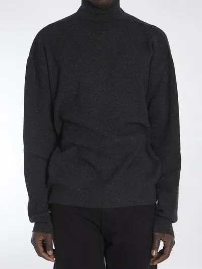 The Row High-neck Regular Fit Sweater For Men In Grey