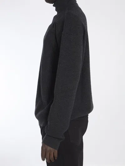 The Row High-neck Regular Fit Sweater For Men In Grey