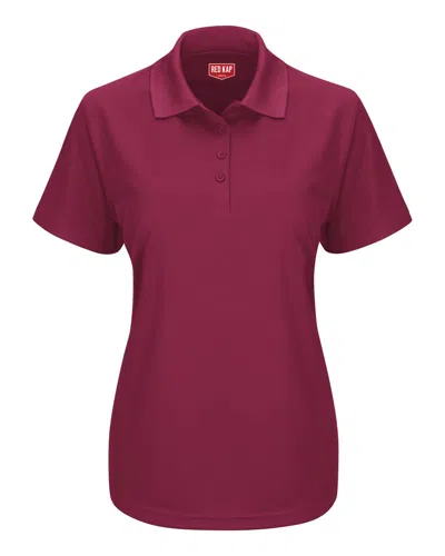 Red Kap Women's Short Sleeve Performance Knit Pocketless Core Polo In White
