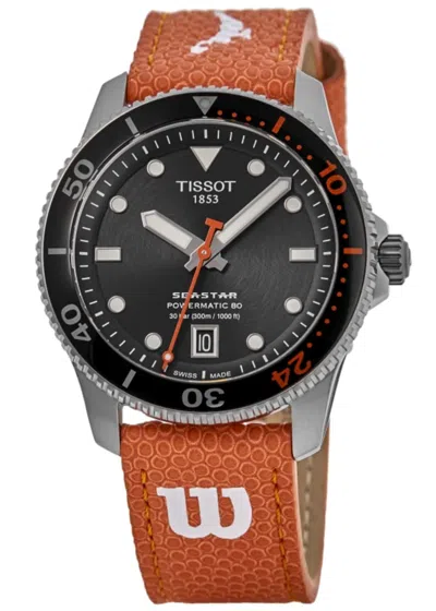 Tissot Seastar 1000 Automatic Wilson Wnba Black Dial Composite Strap Unisex Watch T120.807.17.051.00 In Black