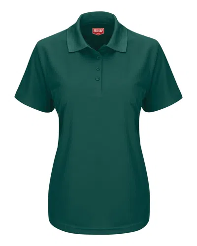 Red Kap Women's Short Sleeve Performance Knit Pocketless Core Polo In Green