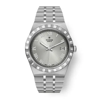 Tudor Royal Silver Dial Stainless Steel Unisex Watch M28500-0001 In Silver
