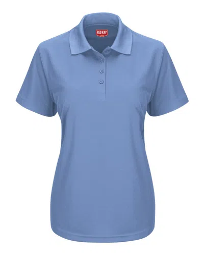 Red Kap Women's Short Sleeve Performance Knit Pocketless Core Polo In Blue