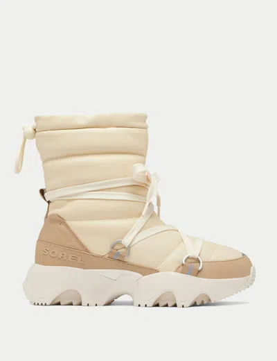 Sorel Kinetic Impact Puffy Lace-up Snow Boots In White