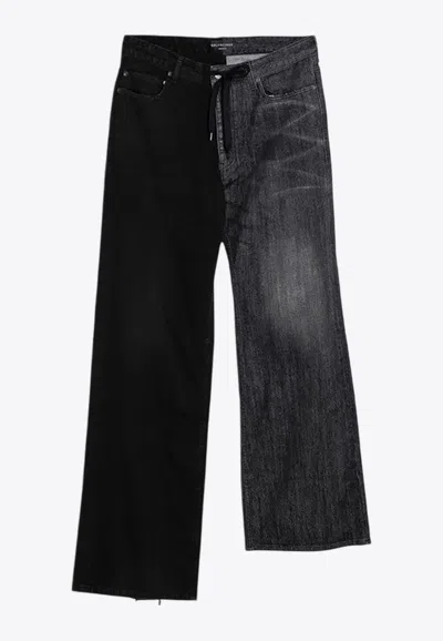 Balenciaga Fifty-fifty Jeans In Black