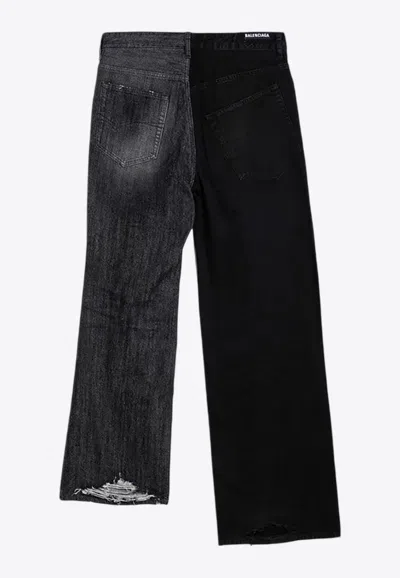 Balenciaga Fifty-fifty Jeans In Black