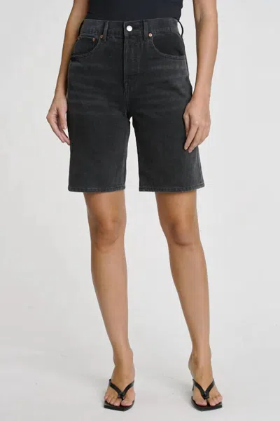 Pistola Loretta Bermuda Denim Short In Salem Black In Grey